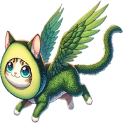 Flying Avocado Cat