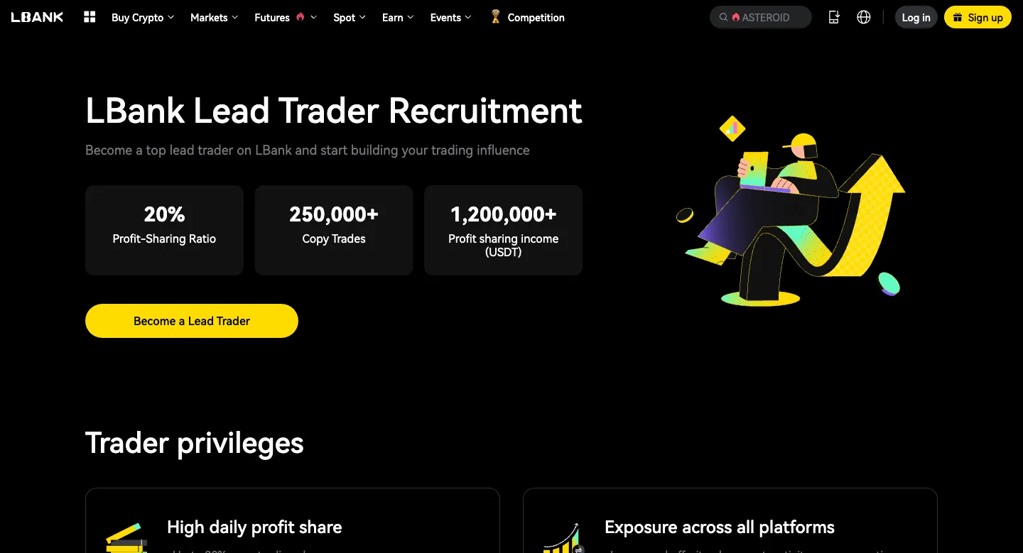 LBank lead trader recruitment stats