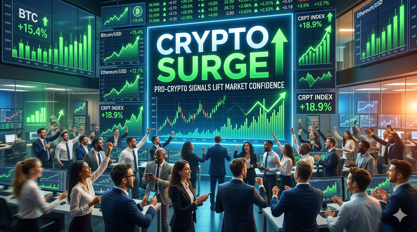 Crypto Stocks Surge as Pro Crypto Signals Lift Market Confidence