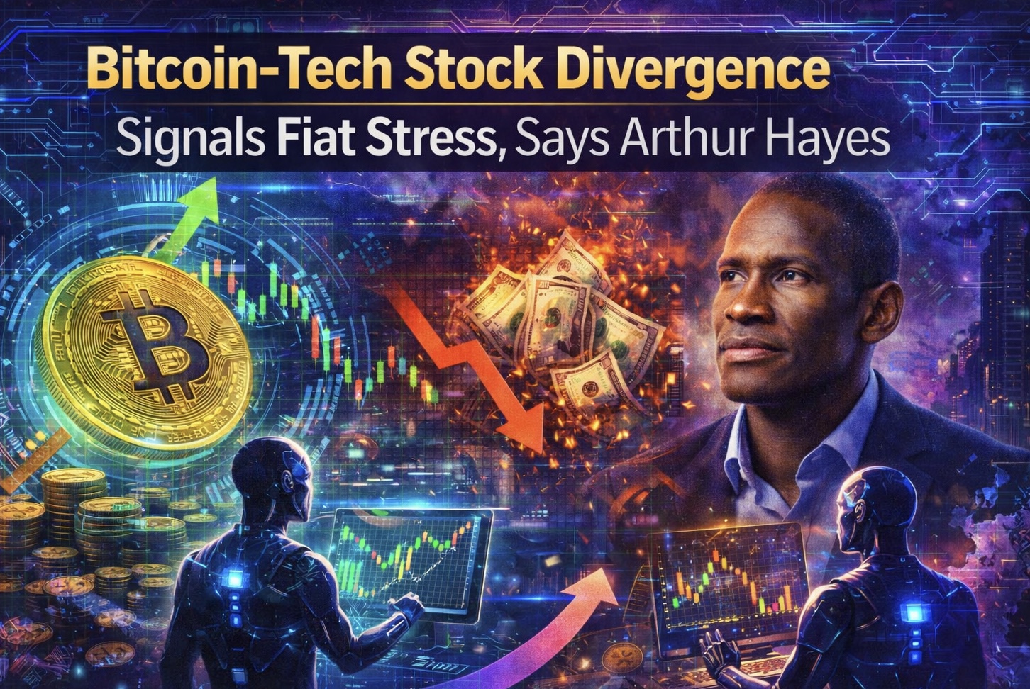 Bitcoin Tech Stock Divergence Signals Fiat Stress, Says Arthur Hayes