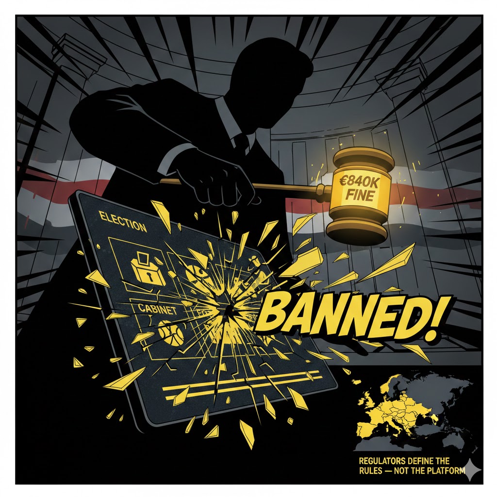 Dutch Regulator Bans Polymarket, Hits Crypto Prediction Platform with Up to €840K Fines