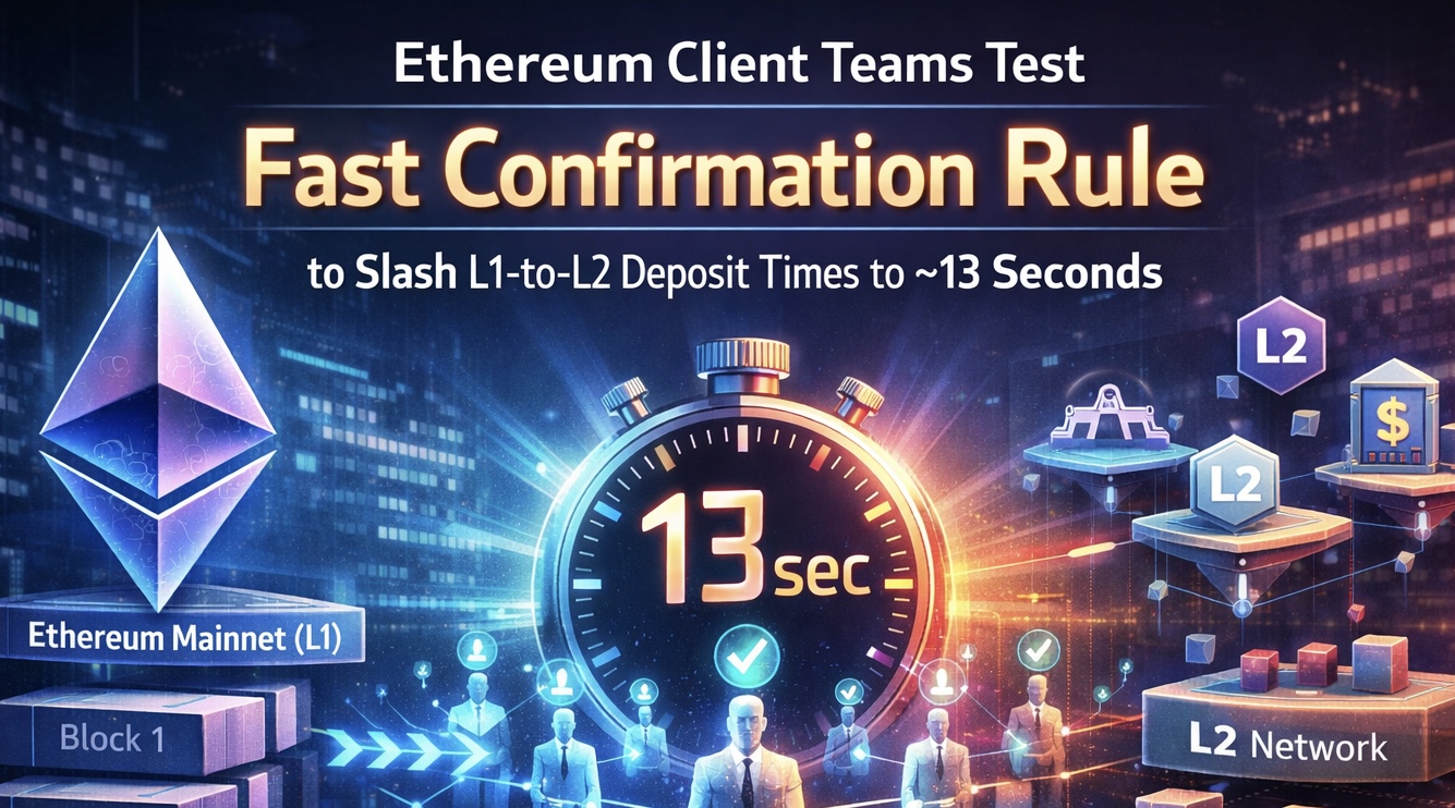 Zespoły Klientów Ethereum Testują Zasadę Szybkiego Potwierdzenia, Aby Skrócić Czasy Depozytów z L1 na L2 do Około 13 Sekund