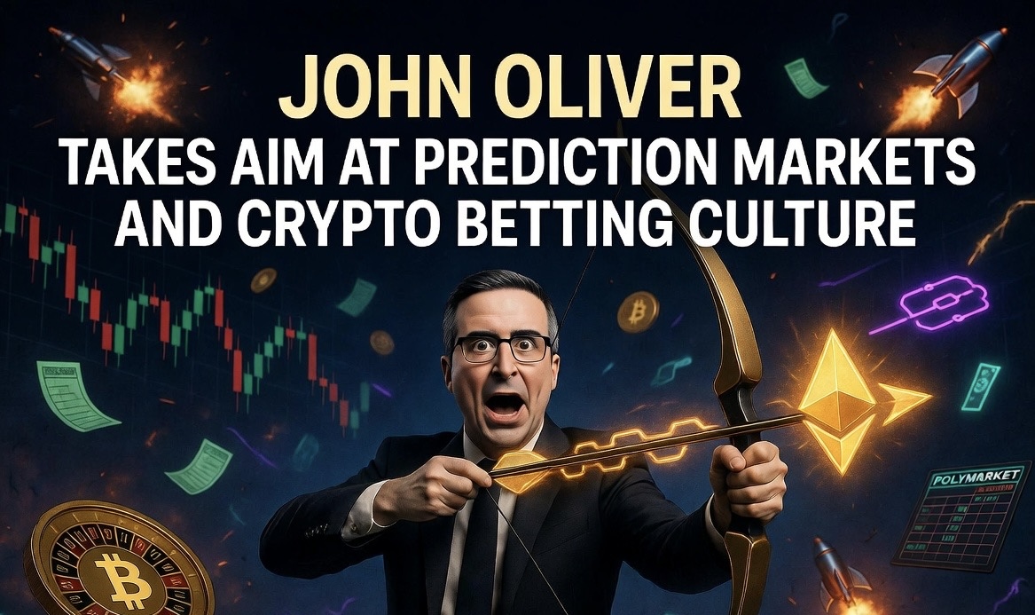 John Oliver apunta a los mercados de predicción y la cultura de apuestas en criptomonedas