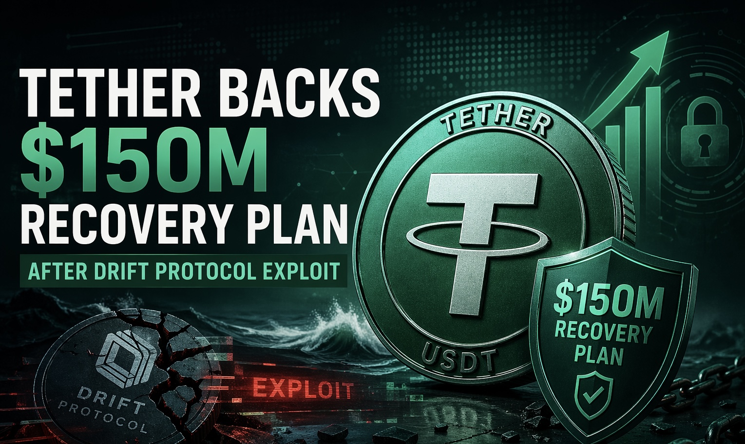 Tether soutient un plan de récupération de 150 millions de dollars après l'exploitation du protocole Drift