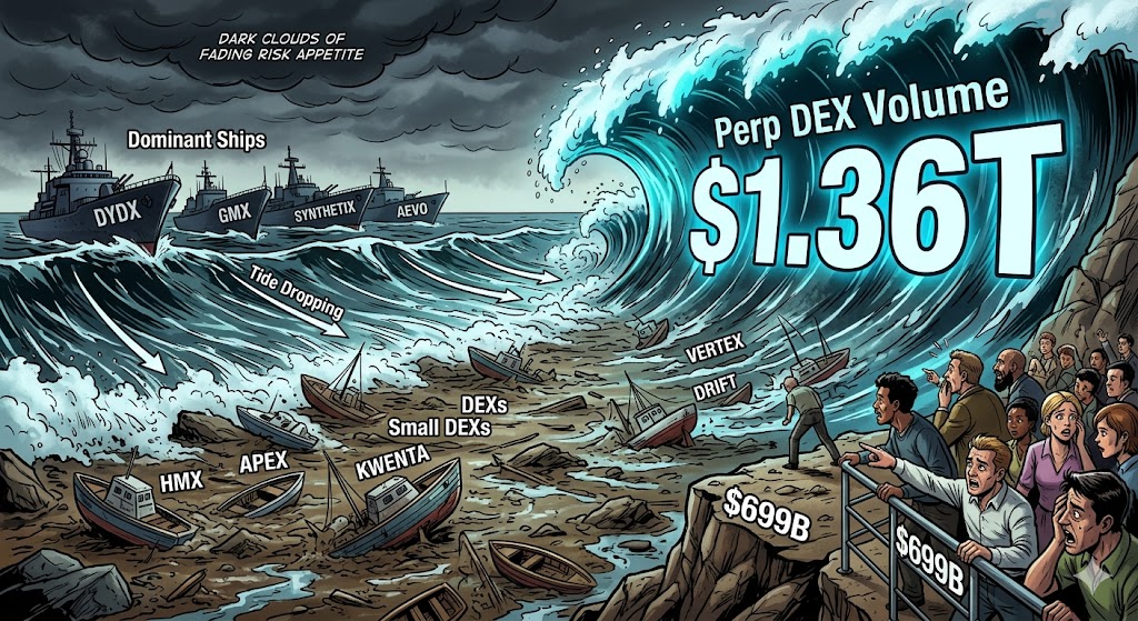 Les volumes des DEX perpétuels décentralisés chutent de 49 % par rapport au pic