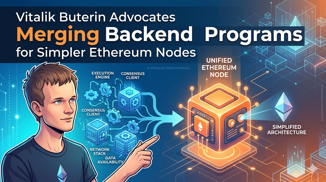 Vitalik Buterin 推動整合後端程式以簡化以太坊節點