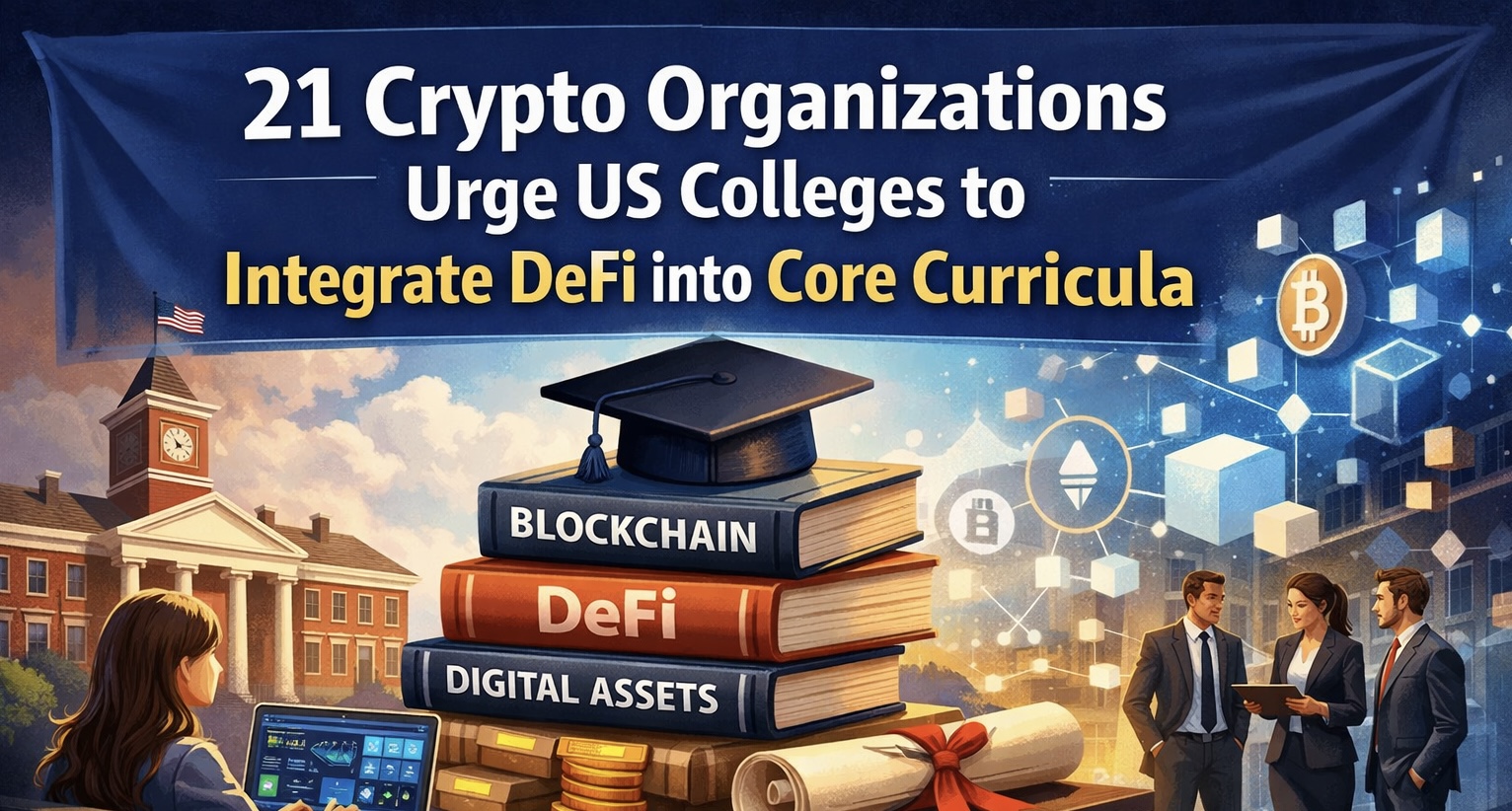 21 organizacji kryptowalutowych apeluje do amerykańskich uczelni o włączenie DeFi do podstawowego programu nauczania