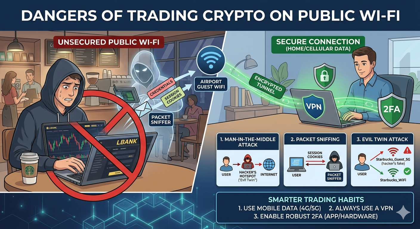 Pourquoi trader la crypto sur un Wi-Fi public est un pari à haut risque