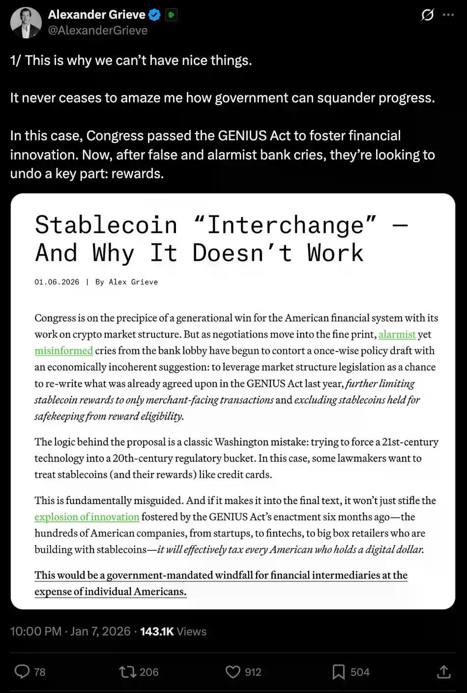 加密市场结构法案明晚即将审议，深度剖析四大核心争议