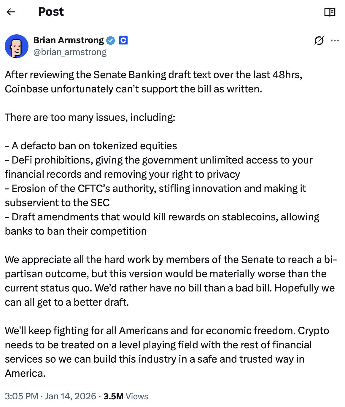 Coinbase, Banks, Bank of America, United States