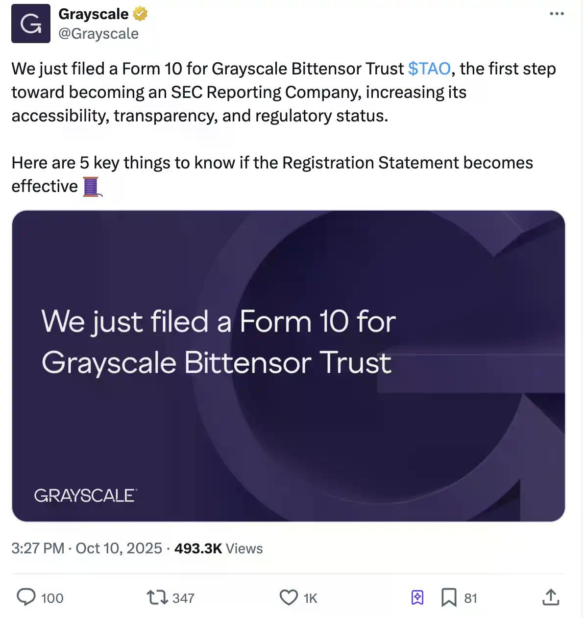 灰度与TAOX双线出击,Bittensor迎来机构时刻