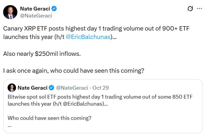 XRP ETF 首日表现夺目,吸金2.5 亿美元如何做到的?