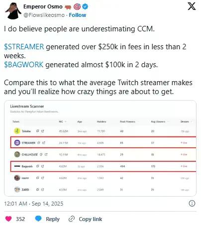 直播也能代币化?Pump.fun如何构建创作者资本市场挑战Twitch与Kick