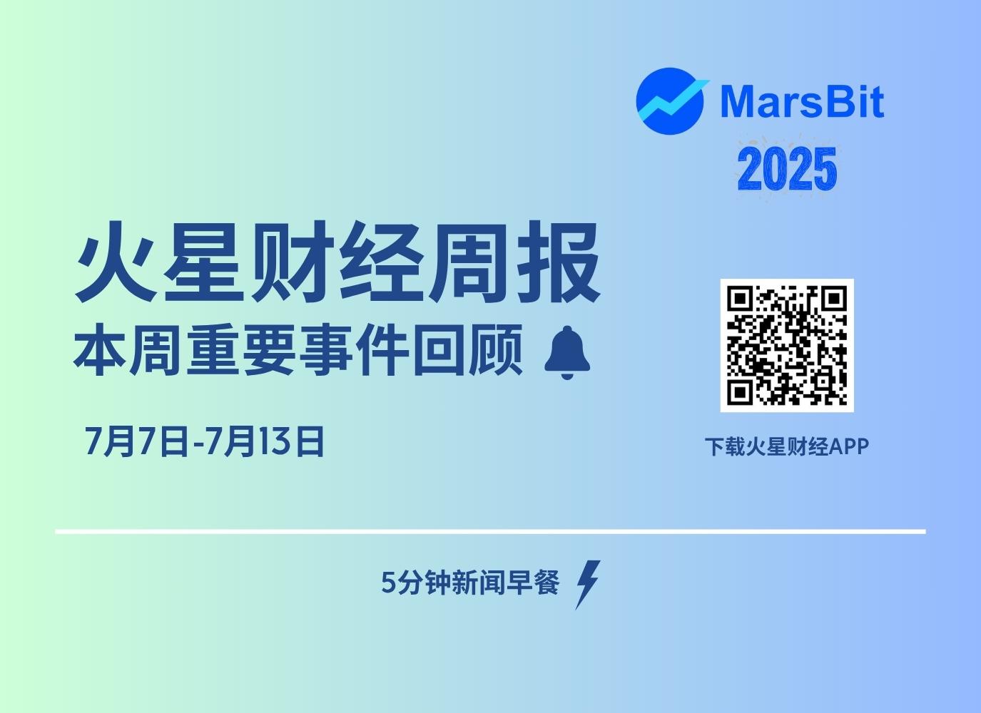 火星周报 | BTC突破118000美元再创历史新高;以太坊突破3000美元