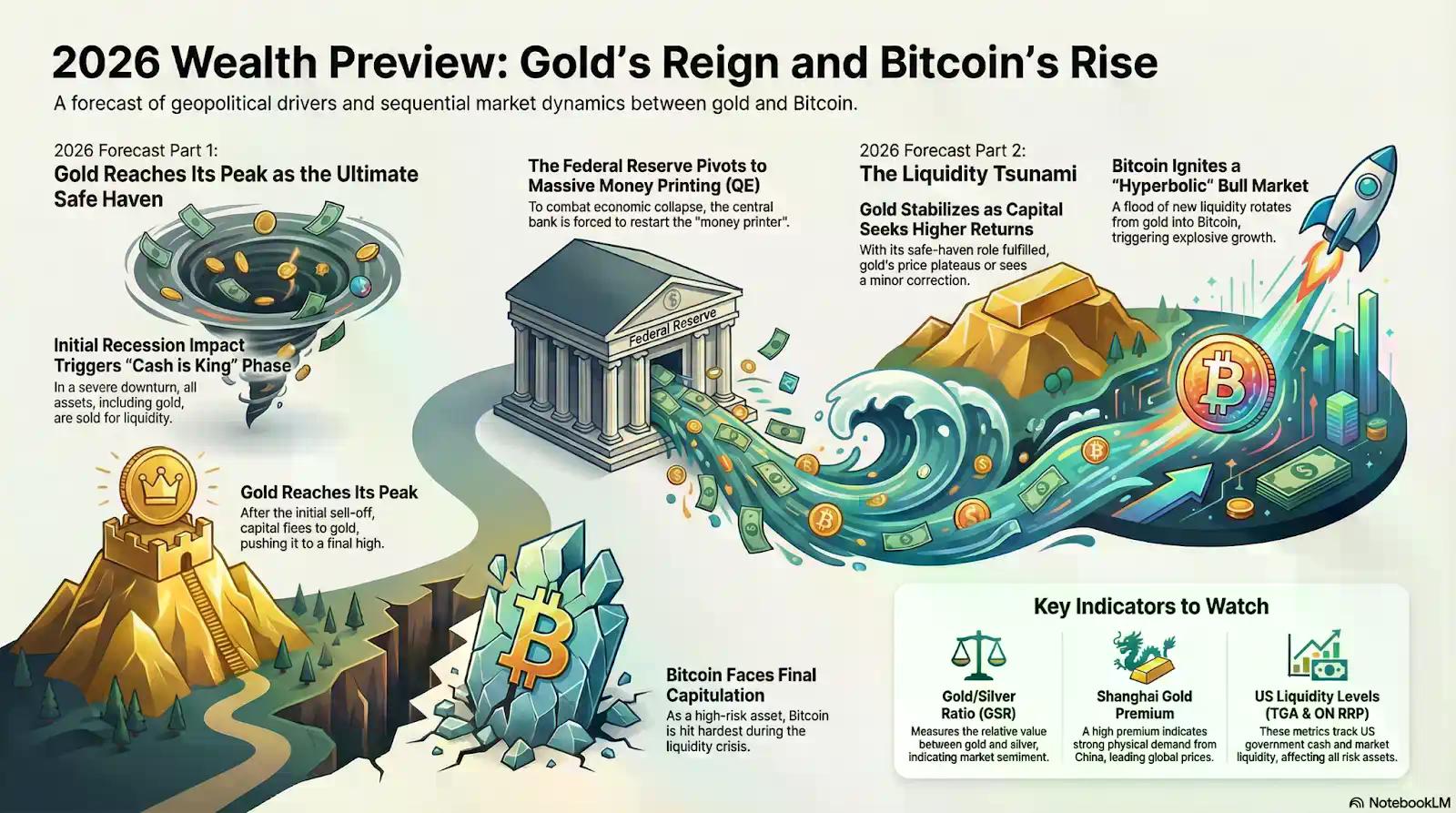 黄金抢在量化宽松政策之前出手，比特币则在等待流动性（二）