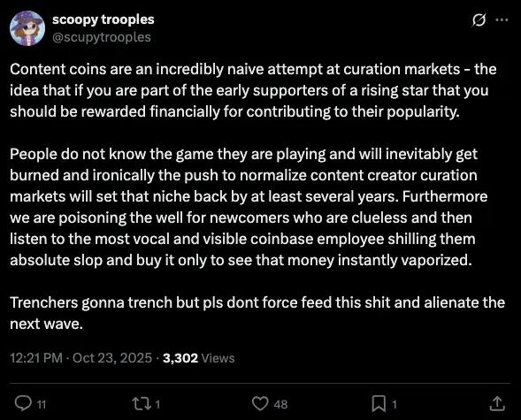 内容代币大爆发：Base 的“创作者经济 2.0”是革命，还是又一个被庄家收割的游戏？