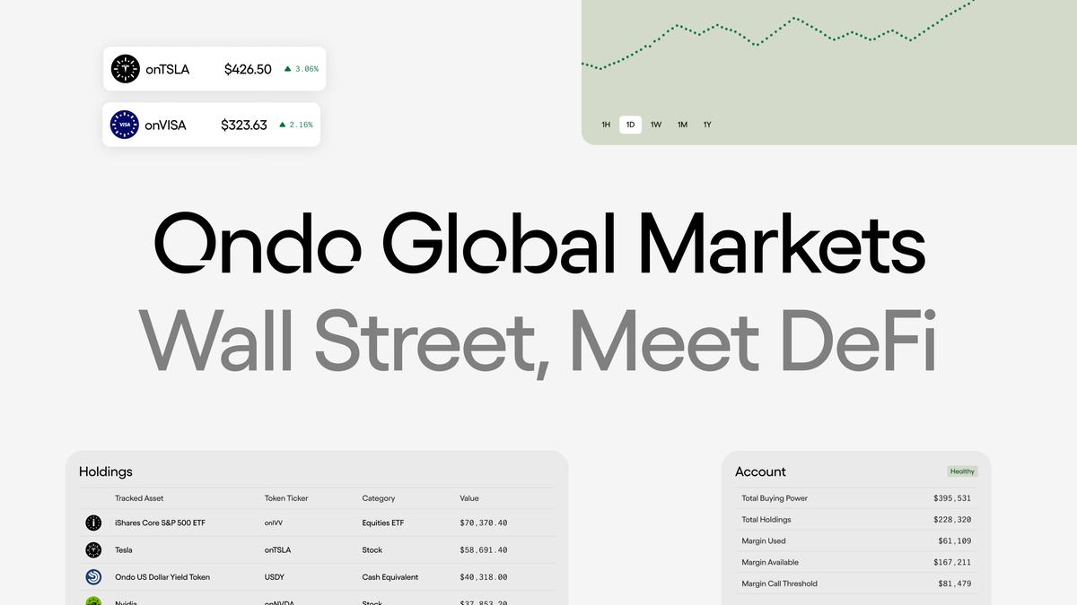 代币化证券的范式革命——深度解析Ondo Global Markets交易模型与抵押架构