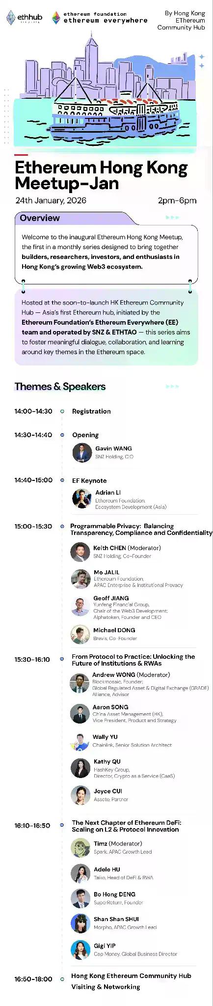 亚洲首个Ethereum Community Hub亮相在即，活动聚焦香港以太坊生态新篇