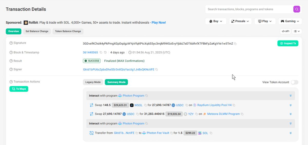 那个狙击 $LIBRA 和 $MELANIA 的男人,又在 $YZY 上狂赚 1200 万美元