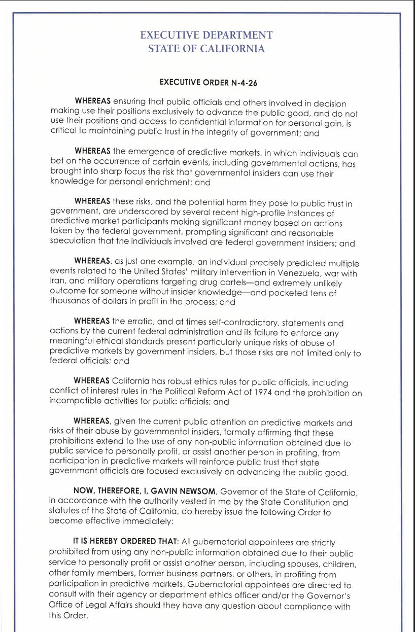 California, US Government, United States, Prediction Markets