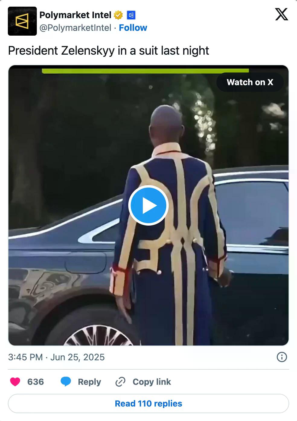 Polymarket再陷真相争议：泽连斯基穿啥将决定1.4亿美元的归属